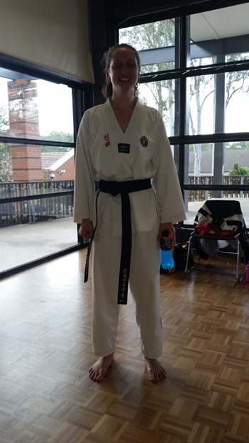 Nicole's new Black Belt